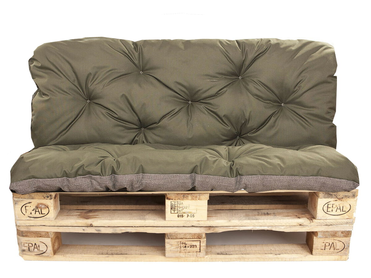 Cojines palets 120x50 asiento y respaldo 120x40cm, cojines palets verde, cojines para sofá de jardín, cojines palets exterior