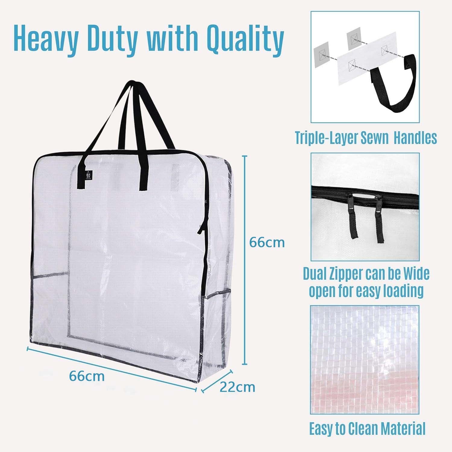 SLDHFE Sac De Rangement Transparent Pour Couronne De Noël, 61 Cm, Pour Couronnes De Noël, Guirlande De Vacances, Sac De Rangement Pour Couronne De Vacances