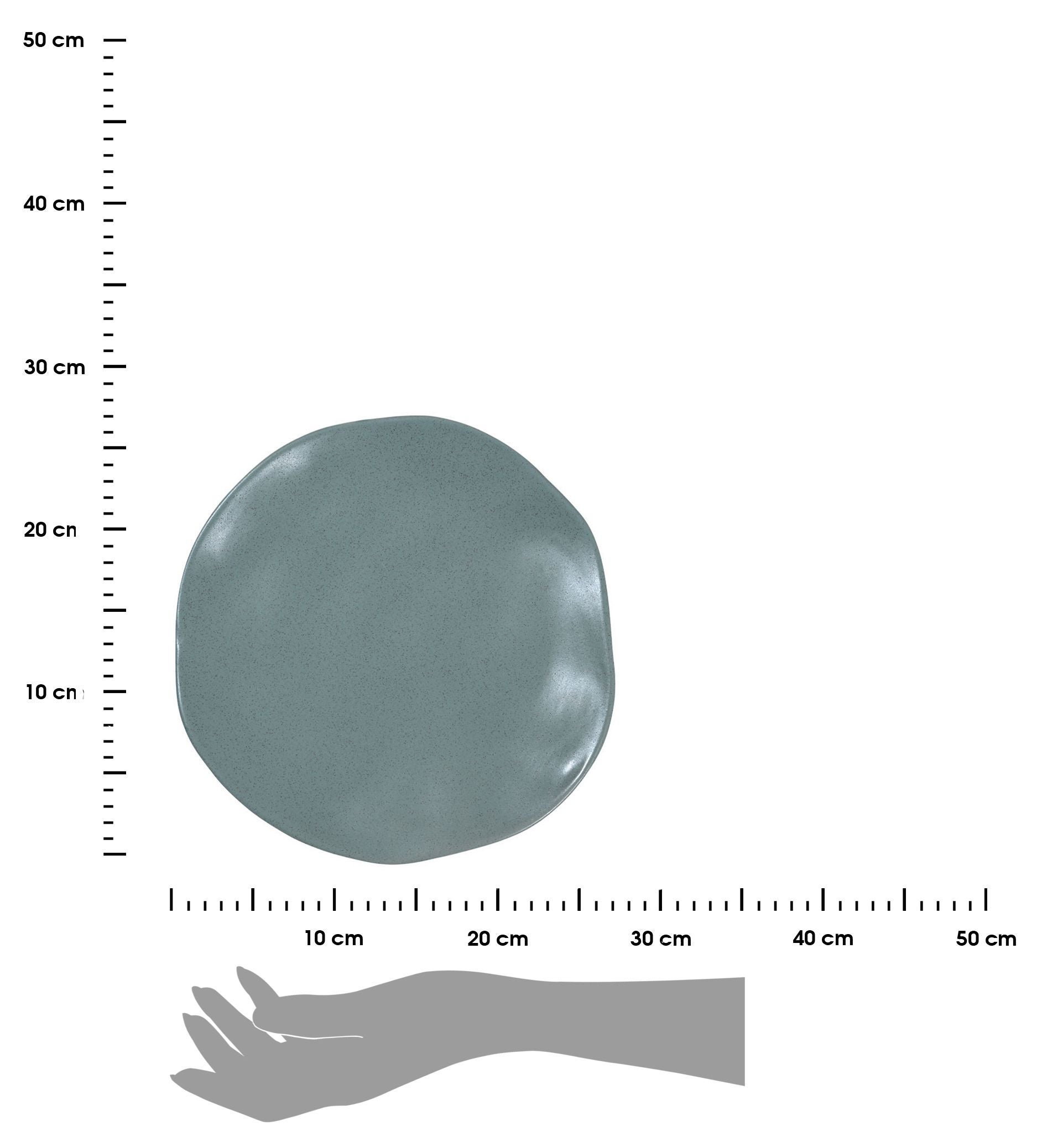 Talerz obiadowy Mare Teal 27 cm Estia kamionkowy niebieski 1 szt. - 3