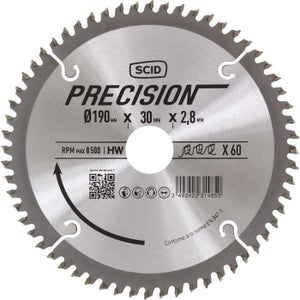 Lame De Scie Circulaire Carbure 170mm X 2.8mm – 20 Dents, Alésage 30mm, Scid