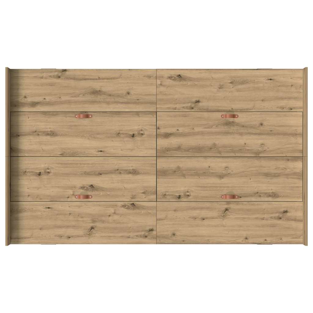 Cadre de lit avec rangement, chêne artisanal, pour la chambre, 120 × 190 cm - 8
