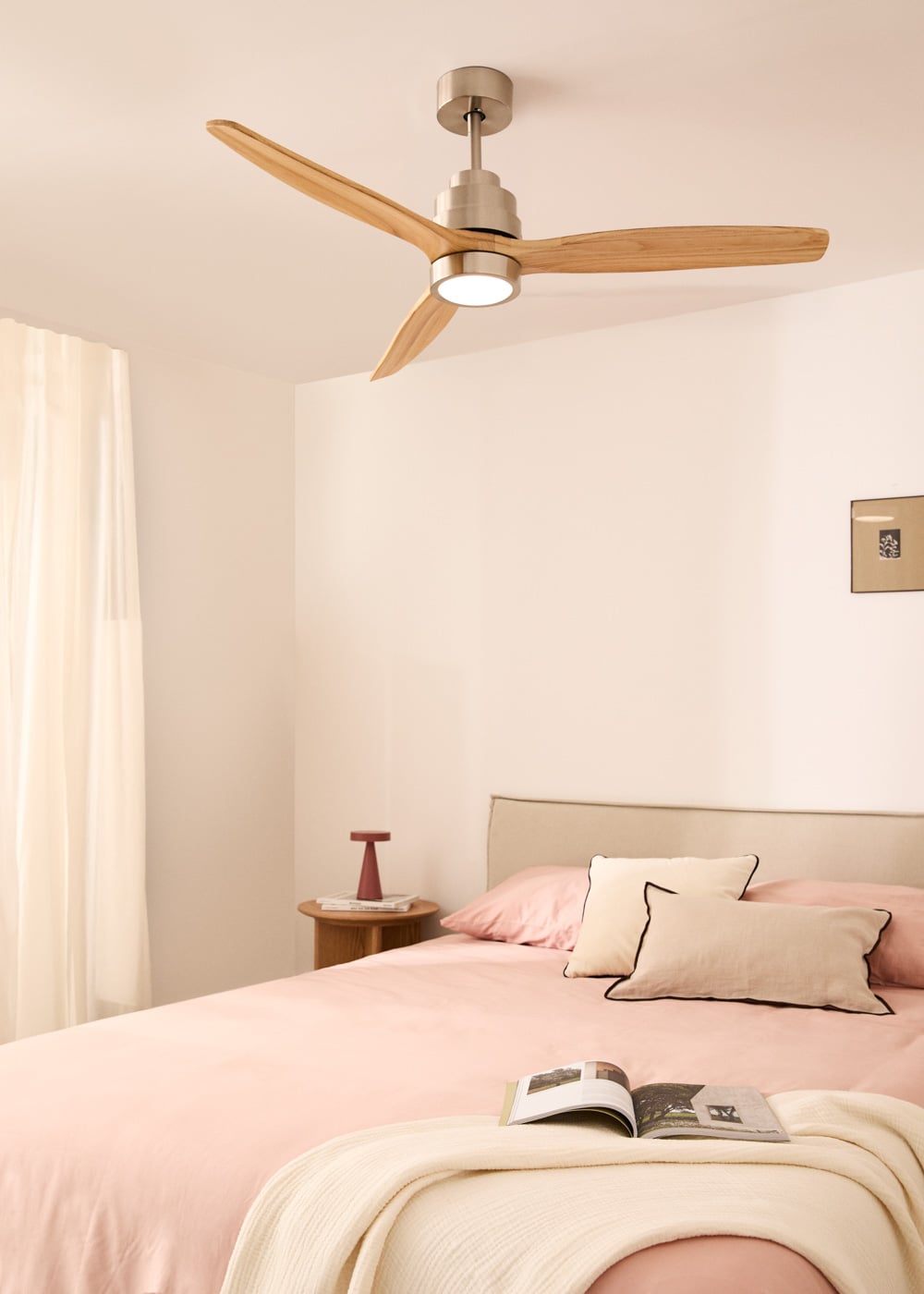 CREATE - WIND STYLANCE M - Ventilateur de plafond 40W silencieux 100% bois Ø 132 cm avec eclaraige sans wifi - 2