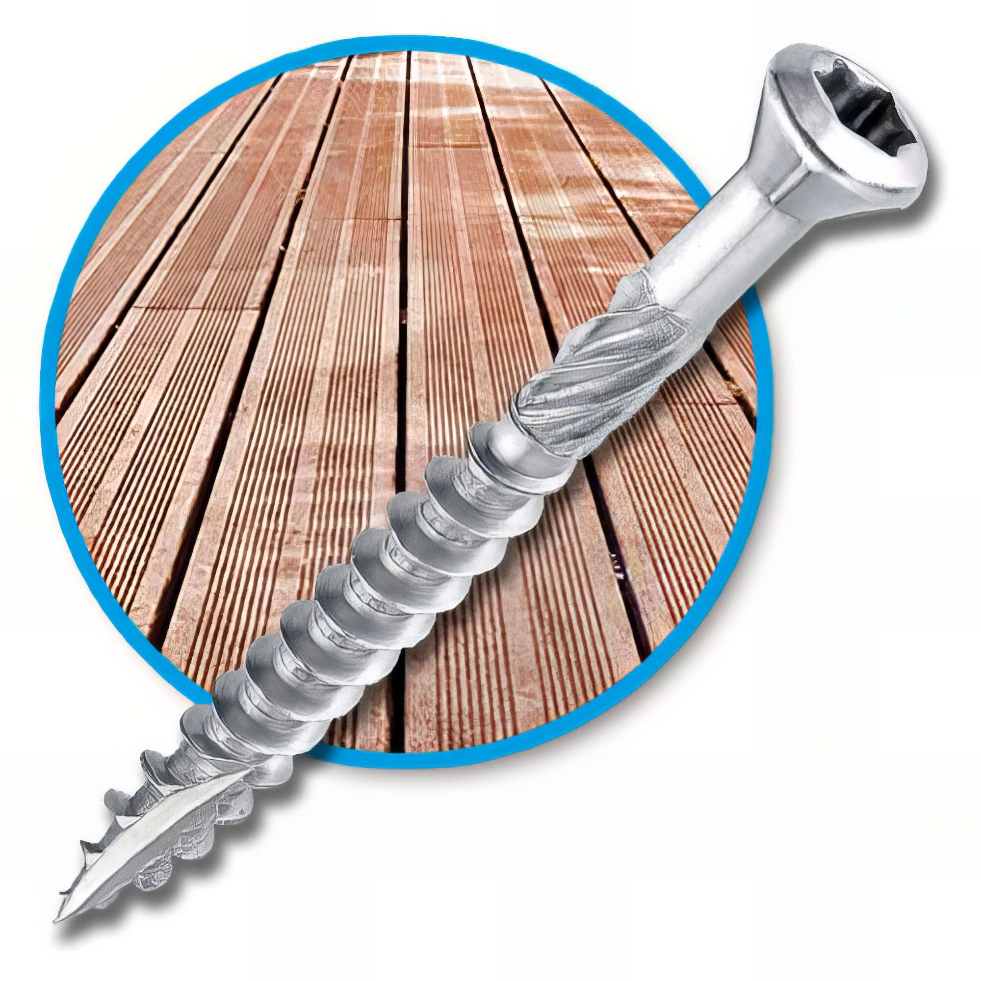 Lot De 100 Vis Inox A2 6x60mm Pour Bois Tendre - Tête Six-Lobe TX25 + 1 Embout Offert
