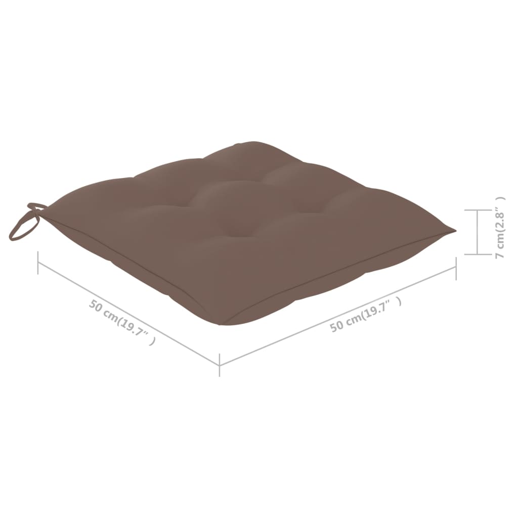 Maison Exclusive - Sedie da Pranzo da Giardino con Cuscini 3 pz Massello di Acacia - 7