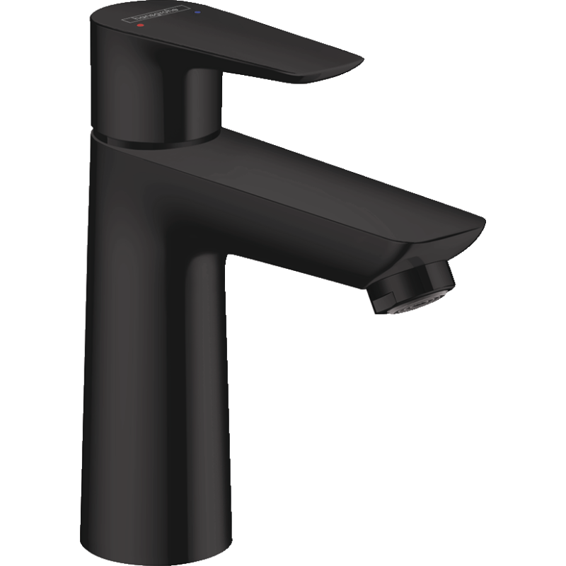 Hansgrohe Talis E Jednouchwytowa bateria umywalkowa 110 z kompletem odpływowym, DN18" matowy czarny