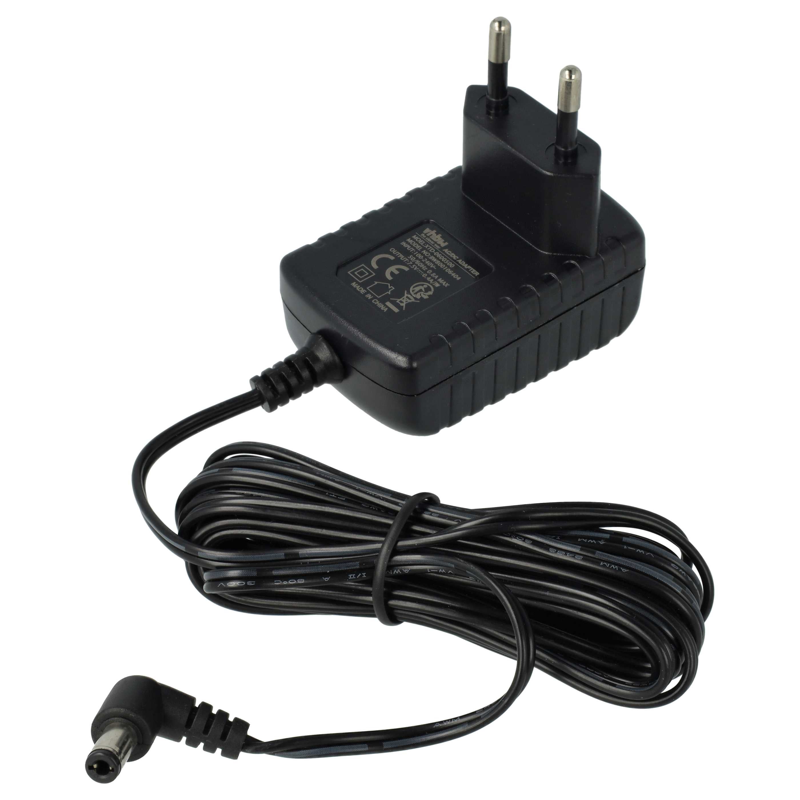 vhbw Adaptateur secteur remplacement pour Philips SSA-5W-09EU075040F pour babyphone - 300 cm - 2