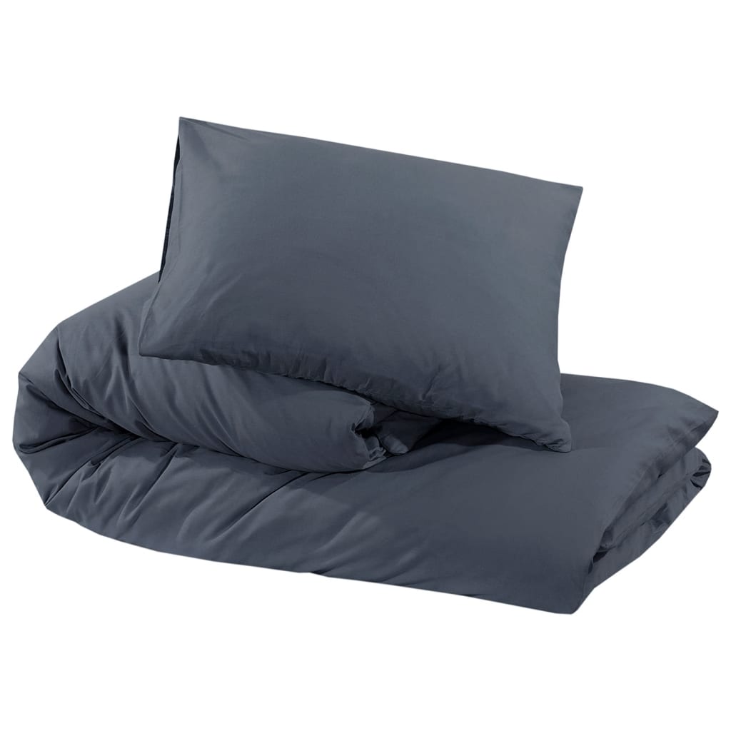 Ensemble de housse de couette Anthracite 135x200 cm Microfibre - 6