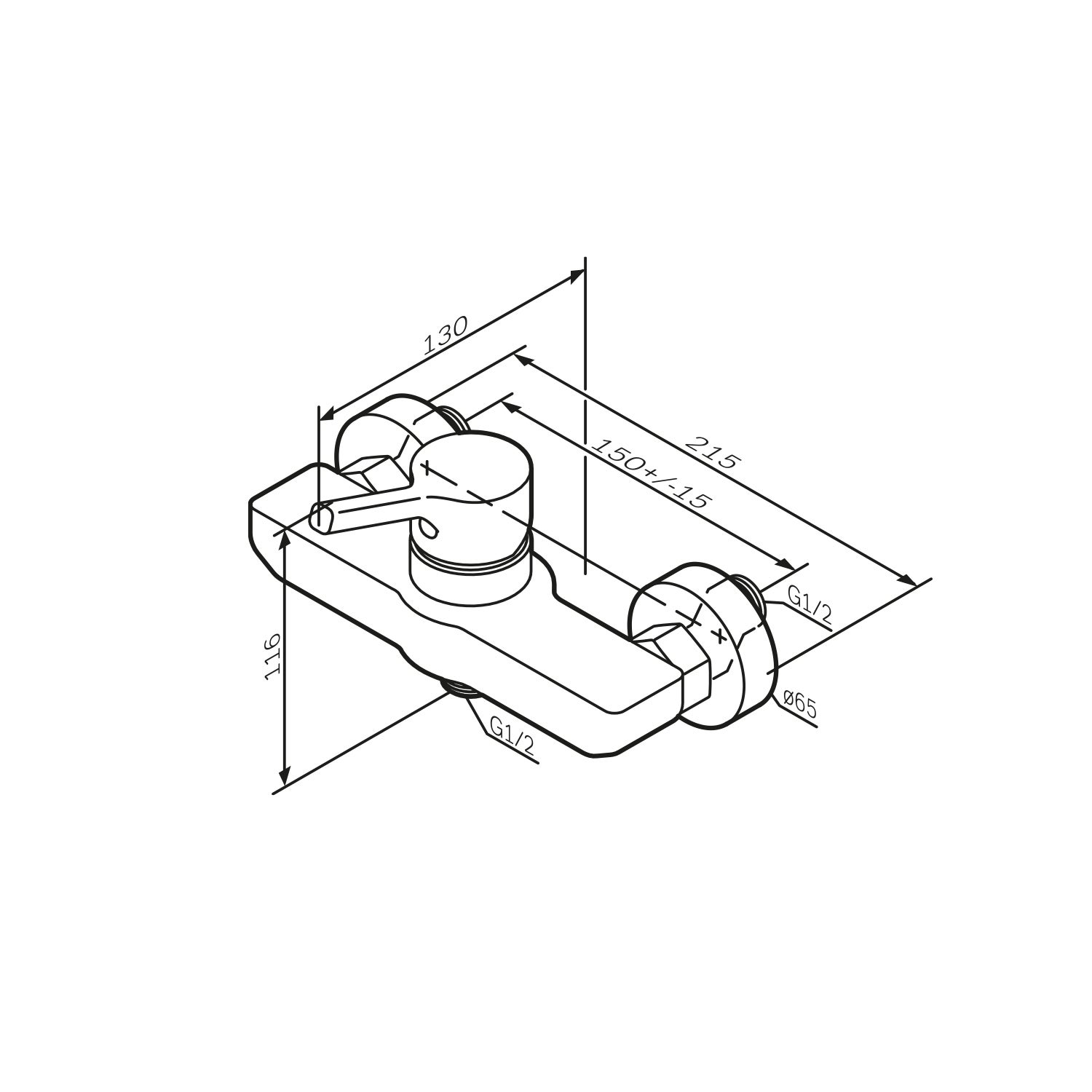 Mitigeur mécanique de douche Robinet de douche Chromé, X-Joy S FXB20000 AM.PM - 9