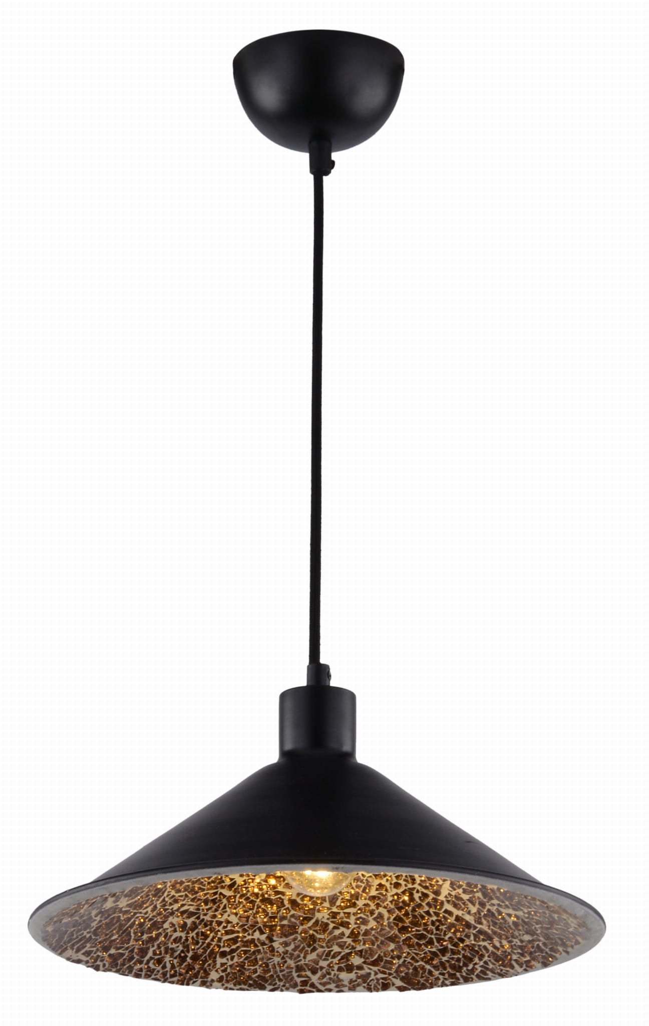 Lampa wisząca Scrimi czarno-złota 1xE27x60W wym: 125 x 31 x 31 cm metal Candellux