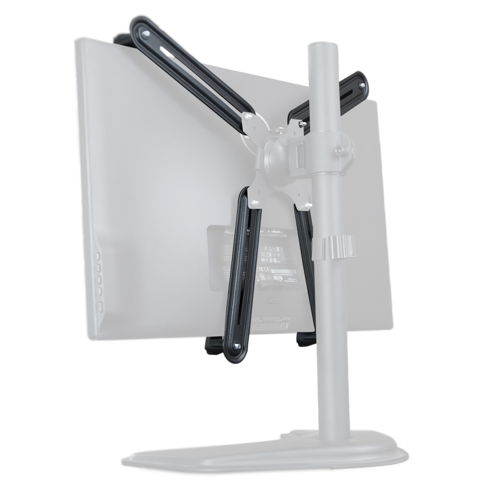 VIVO - Supporto universale in acciaio per computer portatile, con piastra VESA rimovibile da 75 mm e 100 mm, compatibile con computer portatili da 10 a 15,6, colore: nero, MONT-PL1A-LAP3