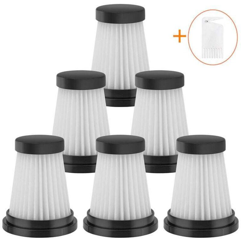 Pachet de 6 filtre HEPA de schimb pentru aspiratorul fără fir Moosoo K12 K12 Pro K13, pentru Genius Invictus One 1.0 X7 / 2.0 6buc