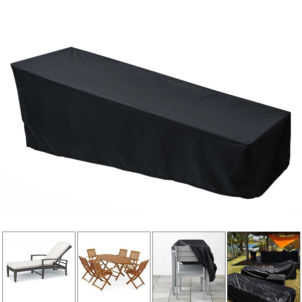 Housse De Chaise Longue De Jardin WEKADRIN - Taille 208x79x76 Cm - Protection Contre UV, Pluie, Vent - Tissu Oxford - 6