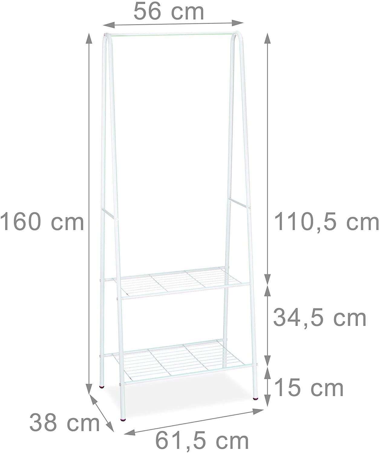 Portant Vêtements Mobile CLEADONG - Tringle Métal Rond 60x140cm - Design Stable Pour Maison Et Magasins
