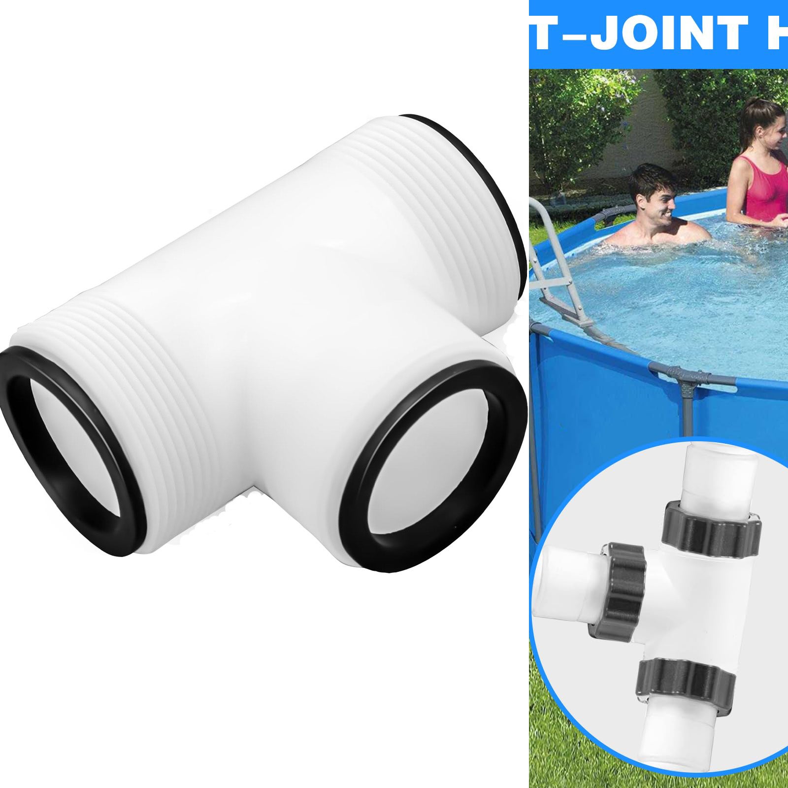 Té De Tuyau De Piscine Avec Connecteur En T De 3.8CM, Compatible Avec Les Pompes De Natation Et Adaptateurs Intex Coleman 95396995