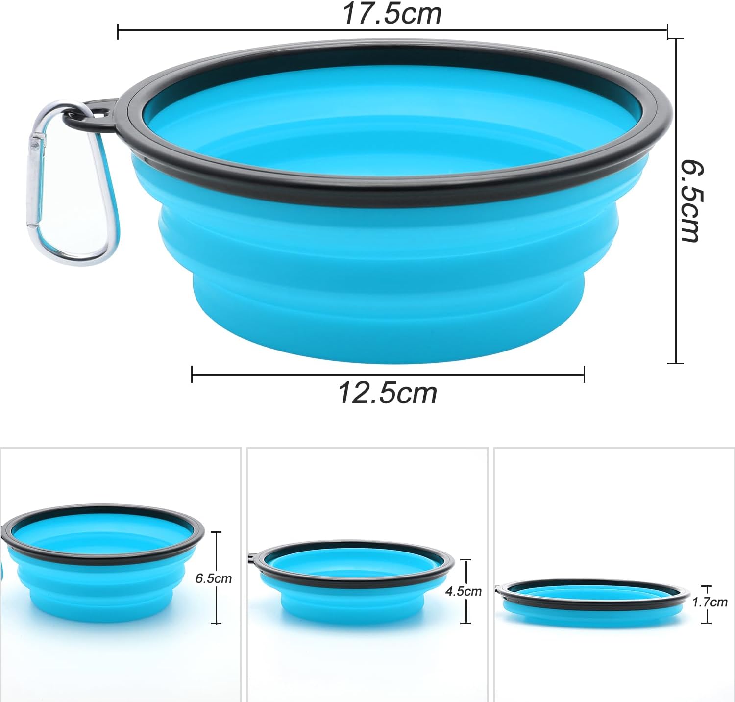 Holady Jeux de plage pour enfants, lot de seaux pliables et tamis à sable pour enfants et adultes, seau pliable multi-usage pour la plage, pour contenir l'eau, pour le camping, seau à