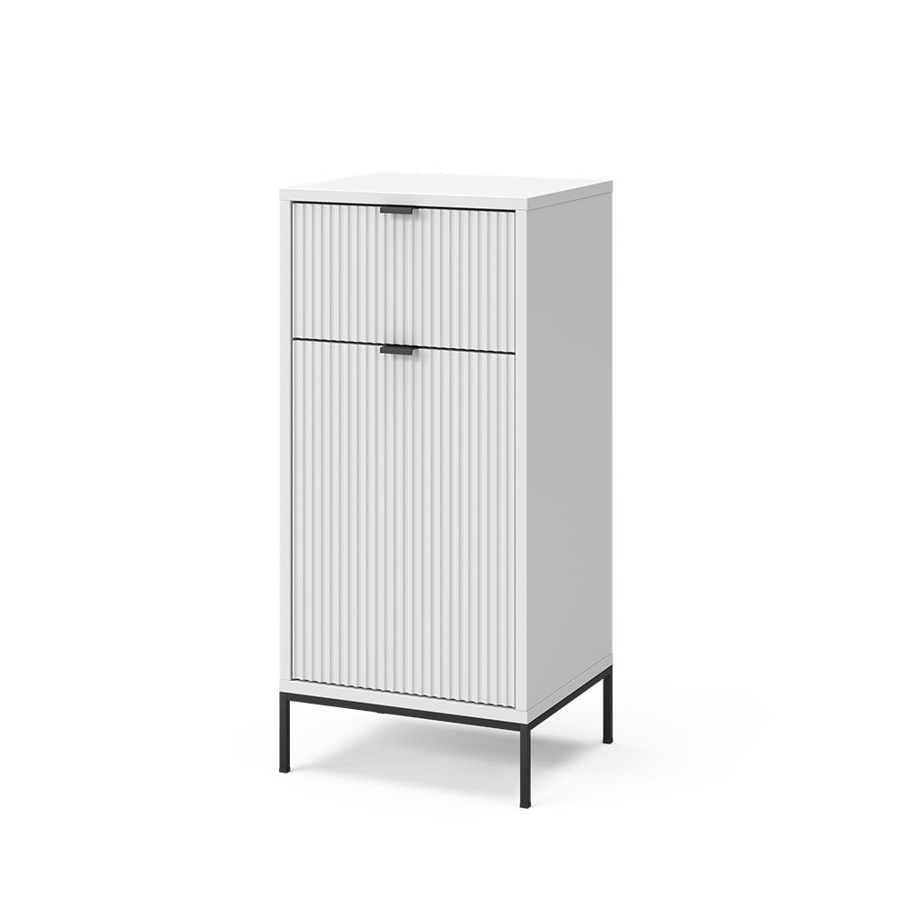 Vicco Szafka Midi Eliza, Biały, 40 x 87 cm z drzwiami i szufladą
