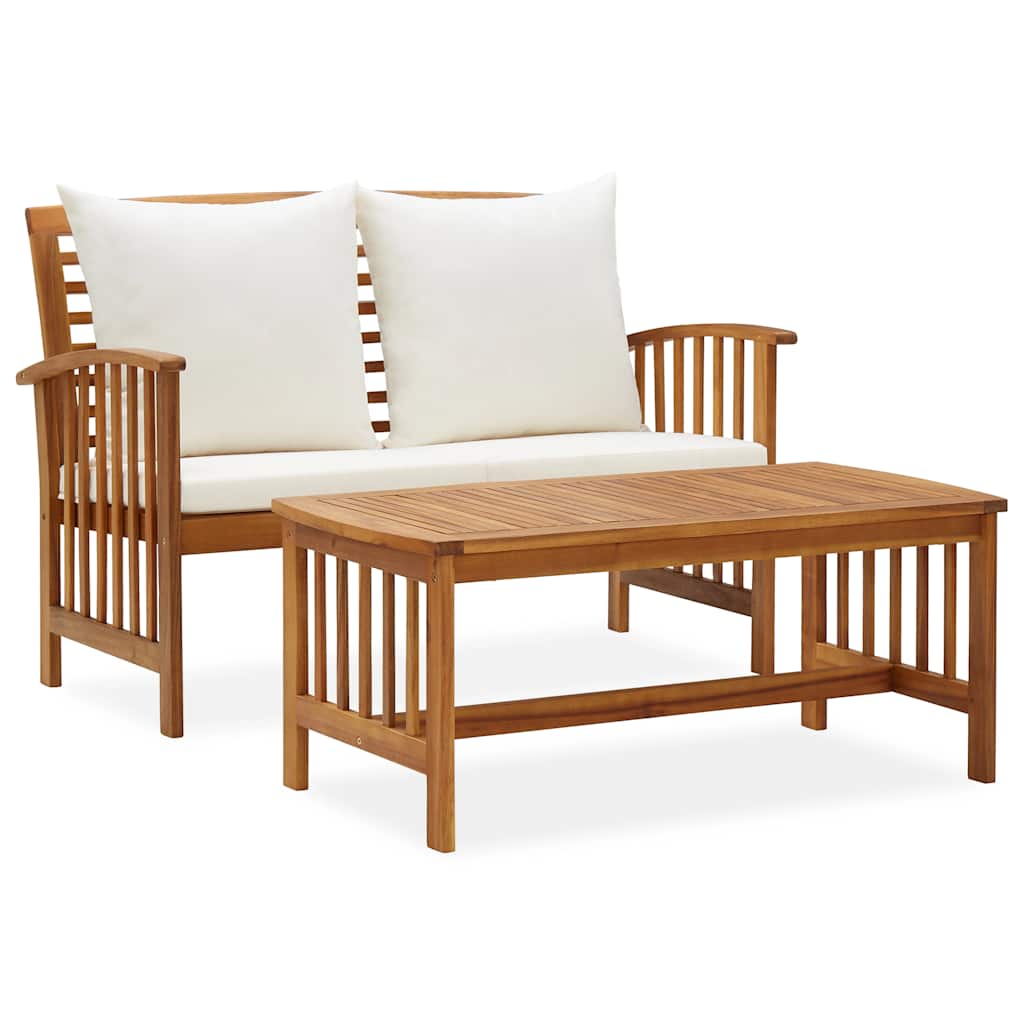 Torana  Muebles De Jardín 2 Piezas Con Cojines Madera Maciza De Acacia , Leroy Merlin