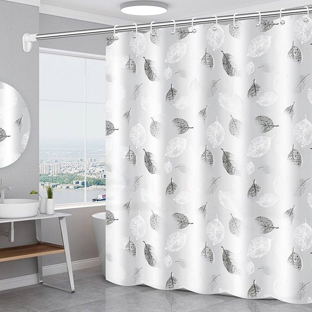 Zasłona prysznicowa, zasłona do wanny, odporna na pleśń, wodoodporna, do łazienki, wodoodporna do wanny, zmywalna zasłona do wanny 180 x 200 cm z hac