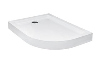 Receveur De Douche Polar 80x80 Cm Blanc Effet Pierre Extra-plat