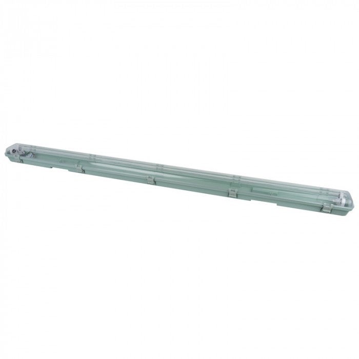 Lampa do garażu piwnicy T8/G13 hermetyczna 15W tworzywo sztuczne szaro-klosz przezroczysty wym:6,1x126x8cm IP65 Ecolight