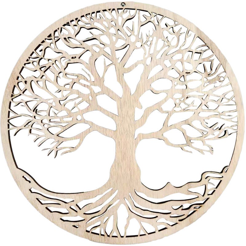 Arbre de vie décoration murale en bois à suspendre décoration d'intérieur - 5