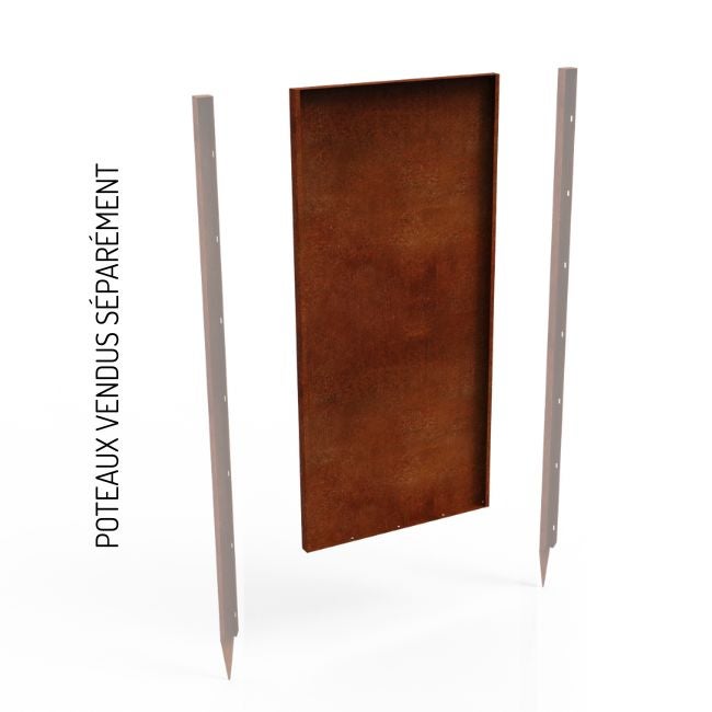 Panneau Brise Vue Métal Acier Corten Premium H.180 cm - madecoupesurmesure - 7