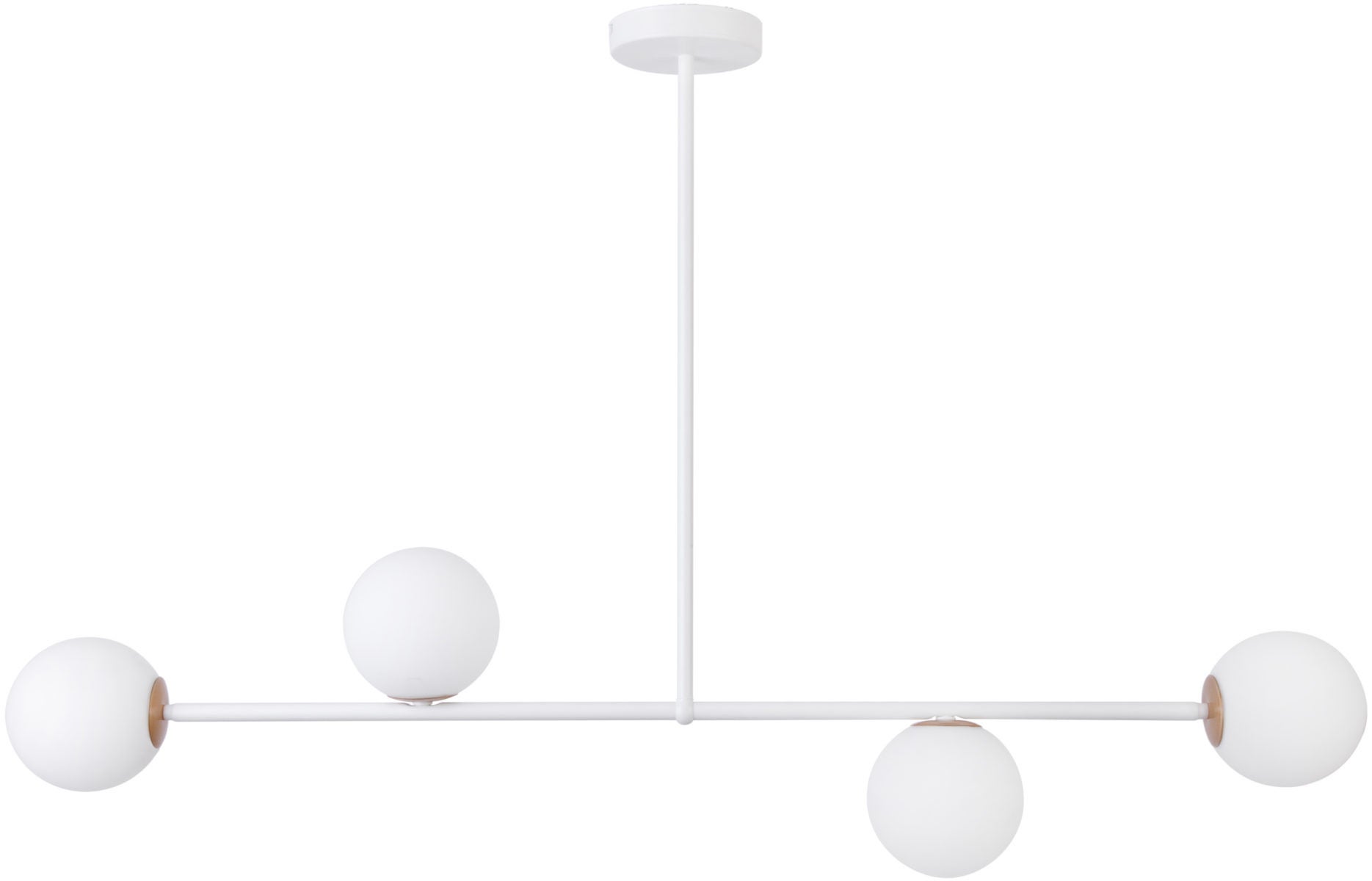 Lampa sufitowa wisząca Gama biała 4xG9x12W minimalistyczna wym: 68 x 104 x 12 cm szkło SIGMA