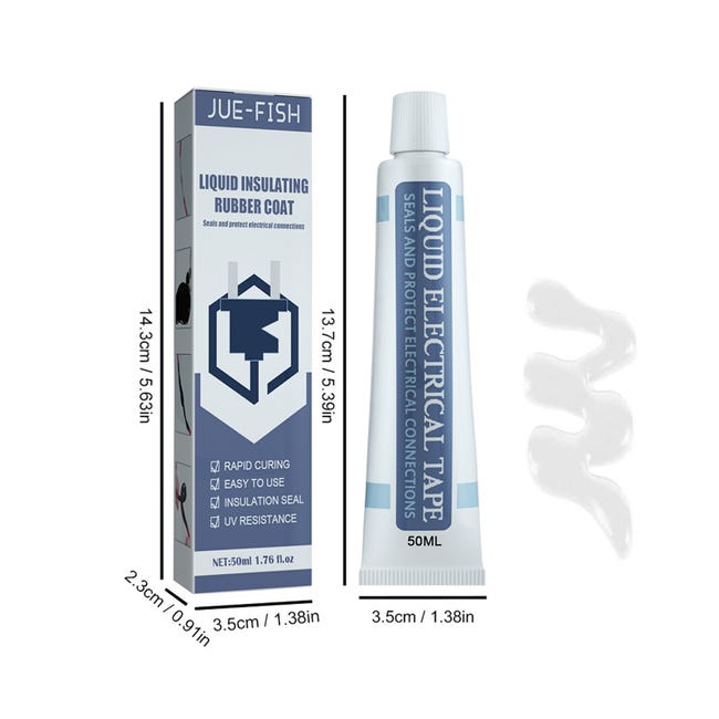 Gomma Liquida Nera Isolante - Nastro Adesivo Elettrico Impermeabile, 50 Ml - Foto 11