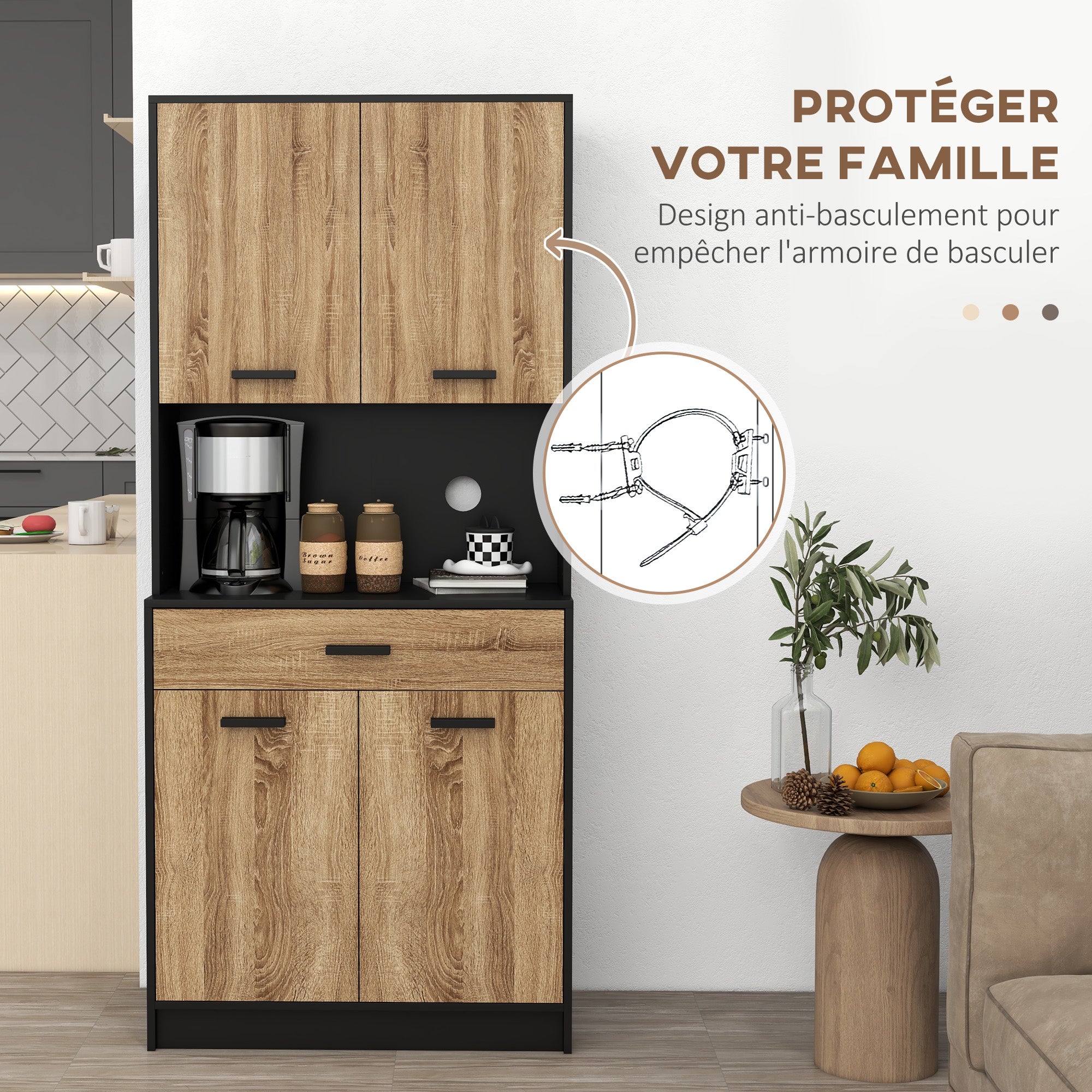 Armoire de cuisine panneau de particules HOMCOM - 6