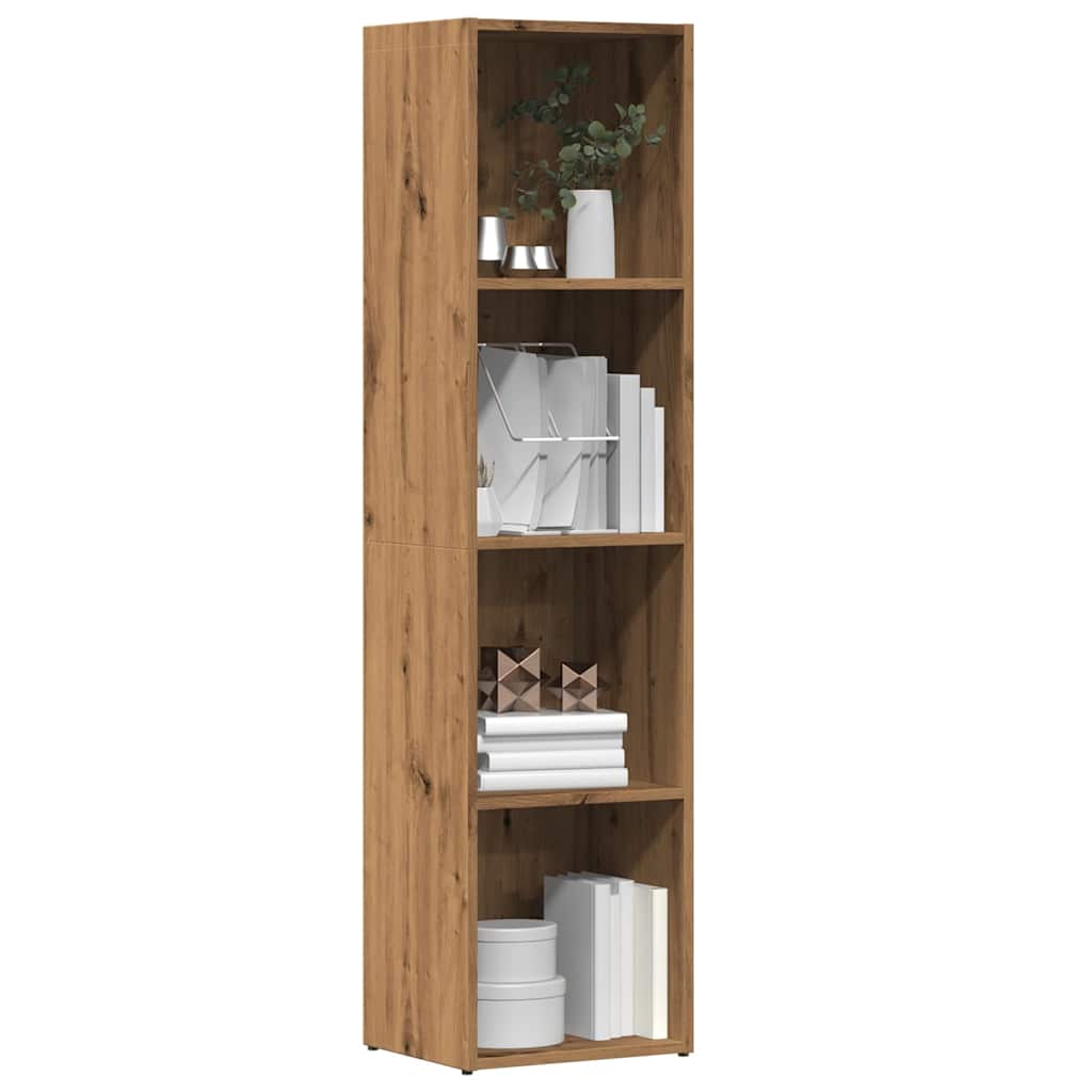 Bibliothèque | Armoire de livres | Meuble de Rangement chêne artisanal 36x30x143 cm bois d'ingénierie CFW166754 - 2