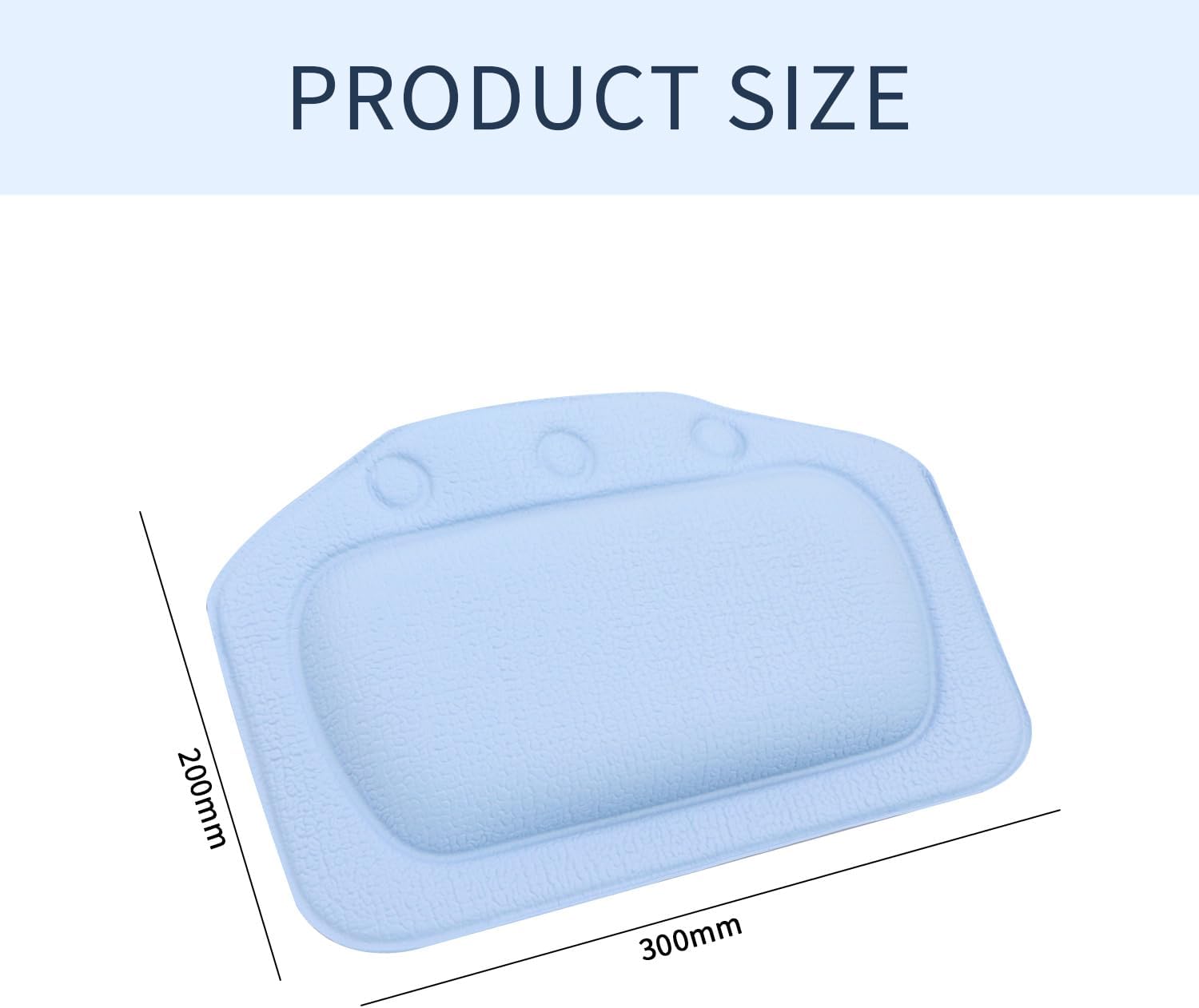 ecooe Cuscino da Bagno Cuscino per Vasca da Bagno con 5 Potenti Ventose