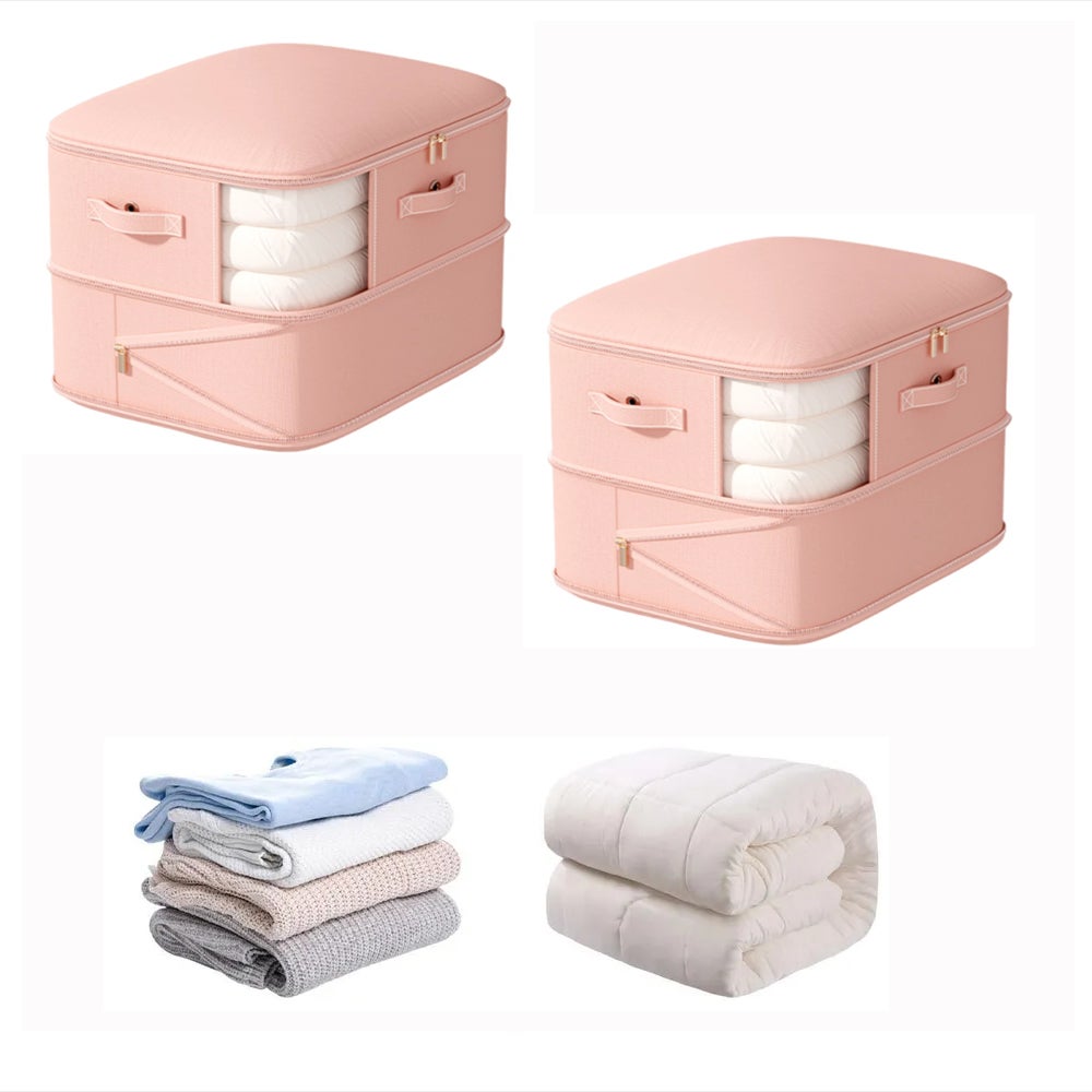 Sacchetti Portaoggetti Extra Large Con Cerniera E Finestra Trasparente, Organizer Per Vestiti Con Manici Robusti, Per Coperte, Trapunte E Biancheria - 4