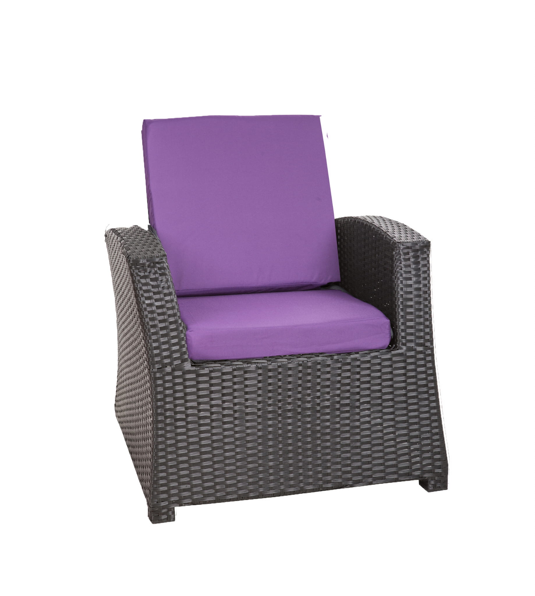 1x Zestaw poduszek na fotel ogrodowy rattanowy 56x52x7 fioletowa poduszki na krzesło ogrodowe z oparciem poduszki na fotele technorattanowe na taras