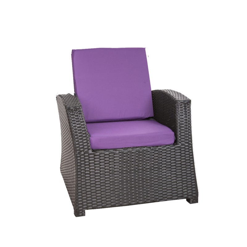 1x Zestaw poduszek na fotel ogrodowy rattanowy 56x52x7 fioletowa poduszki na krzesło ogrodowe z oparciem poduszki na fotele technorattanowe na taras