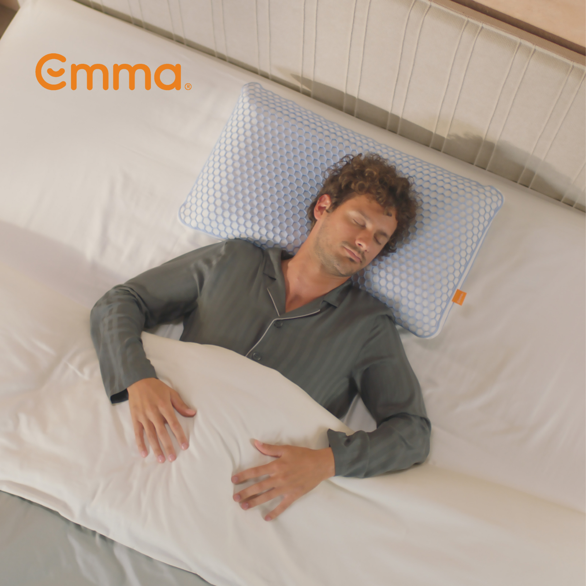 EMMA | Oreiller Emma Original Adapt Elite 40x70 cm | Mémoire de Forme Ergonomique | AirGrid® Ultra Respirant| Housse Lavable - 4