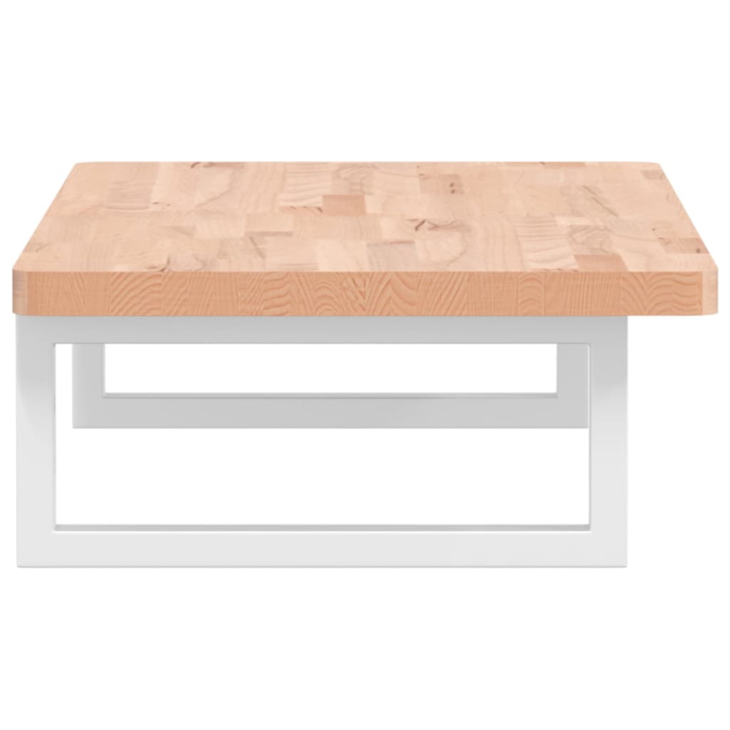 Maison Exclusive - Ripiano a Parete per Lavabo in Acciaio e Massello di Faggio - 5