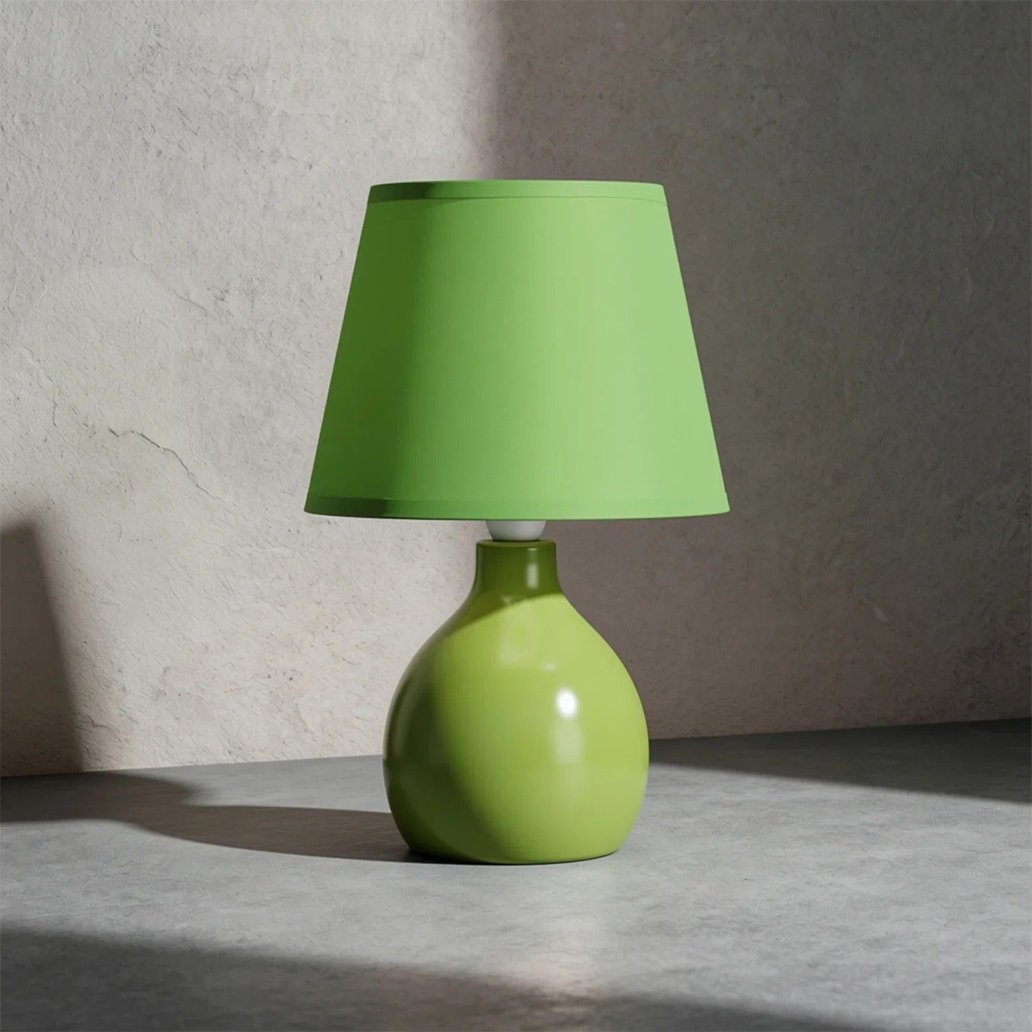 Lampka nocna z abażurem zielona E14 Ingrid 4477 Rabalux