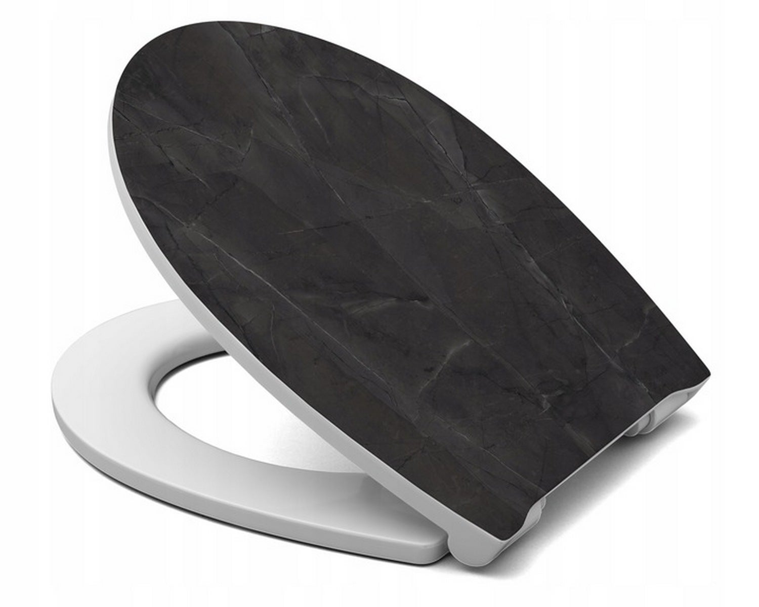 Deska sedesowa wc wolno opadająca do Cersanit/Koło/Roca uniwersalna marmur czarny