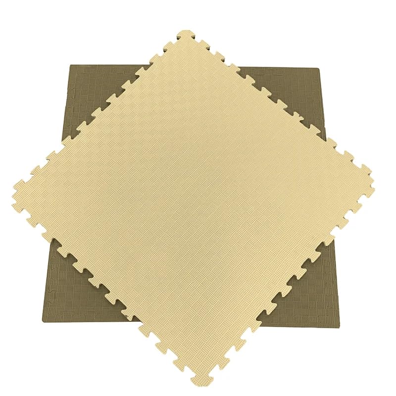 Artatami® Tatami Puzzle 1x1x20 mm Branco - Verde Pacote Econômico [10 Unidades] Artes Marciais. Caratê, Judô e Taekwondo, Espuma EVA. Antiderrapante. - 2