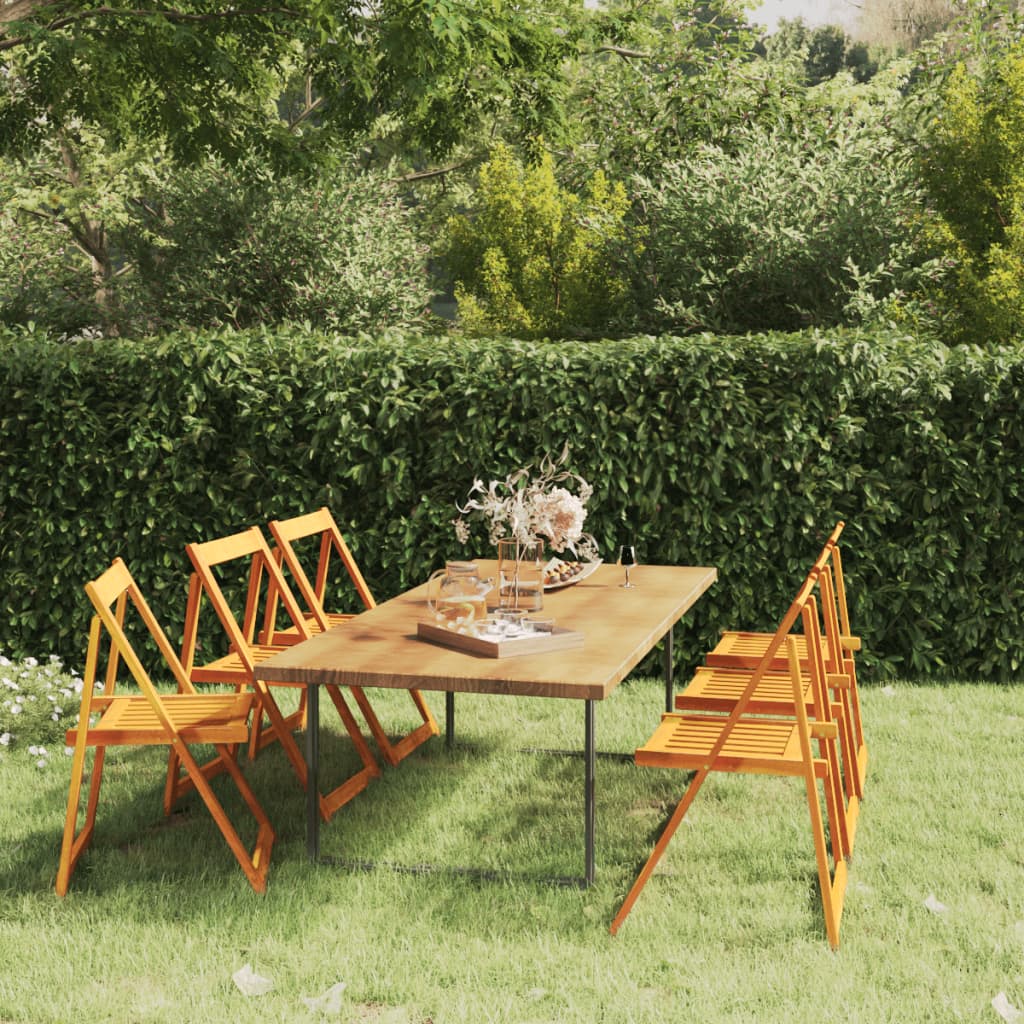 Chaises pliables de lot de 6 Bois d'acacia massif | Leroy Merlin