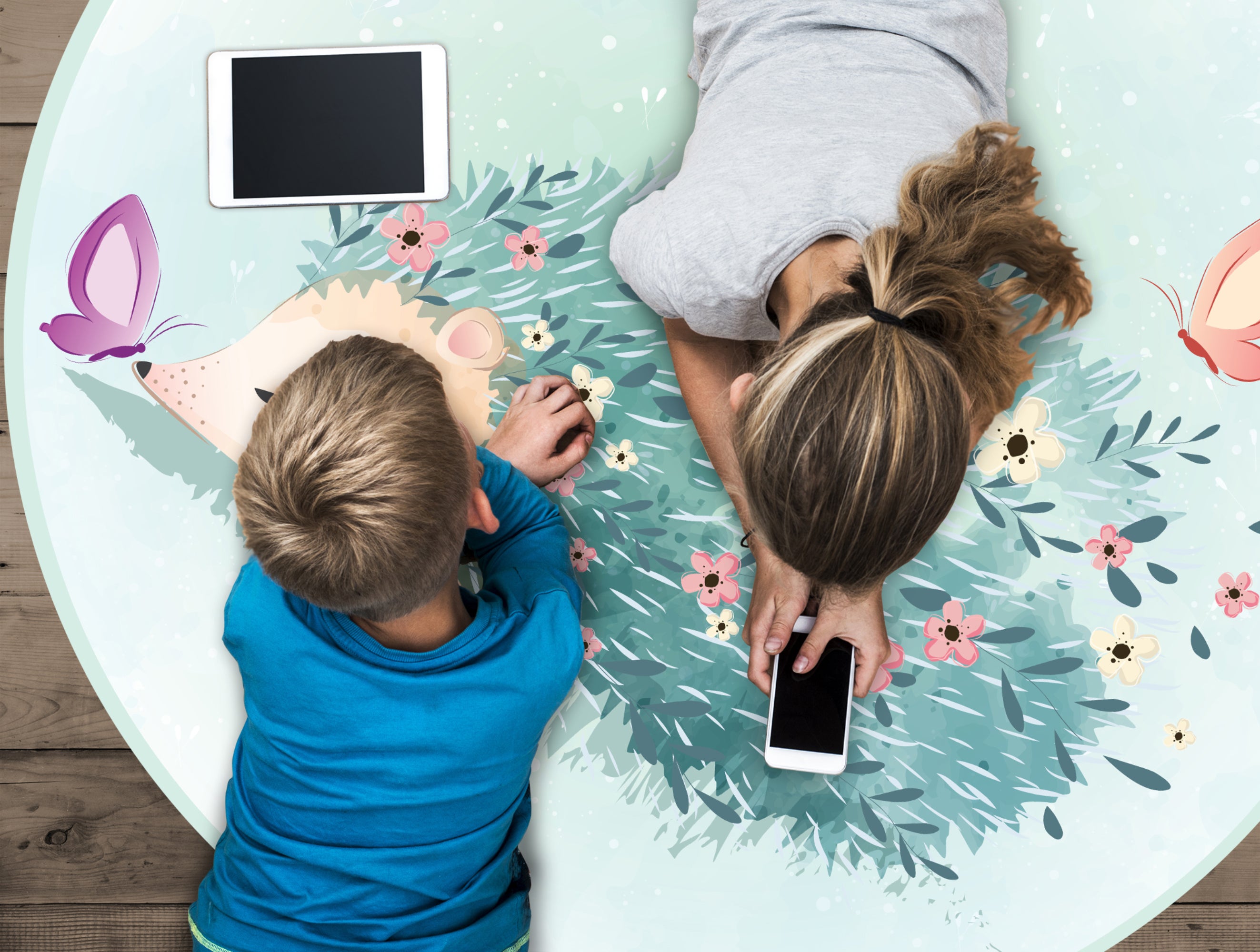 Oshi No Ko Tapis Rond Imprimé 3D Antidérapant Pour Chambre D'enfant Et Salon