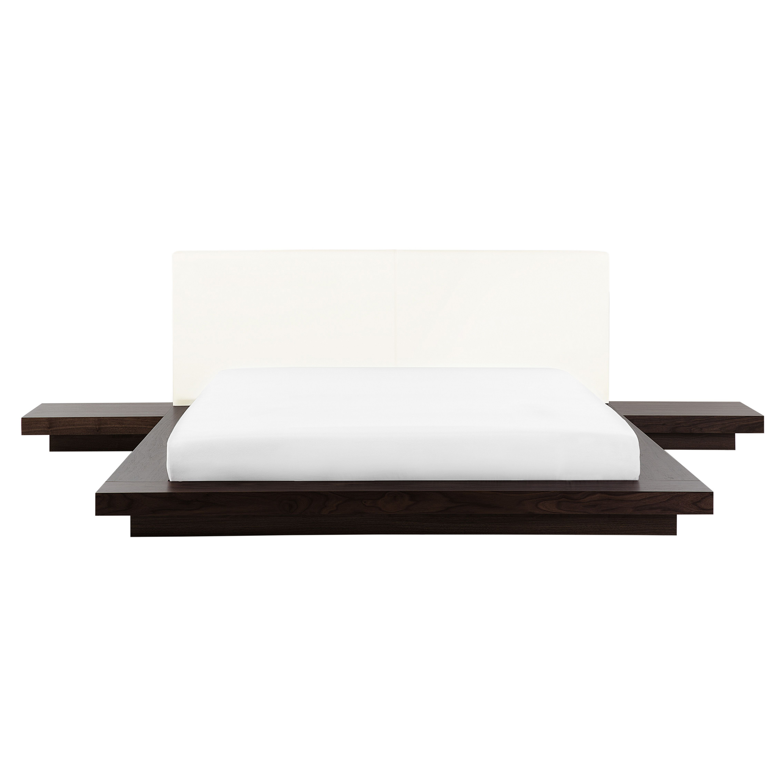 Lit à eau Cuir PU ZEN 160 x 200 cm Frêne marron