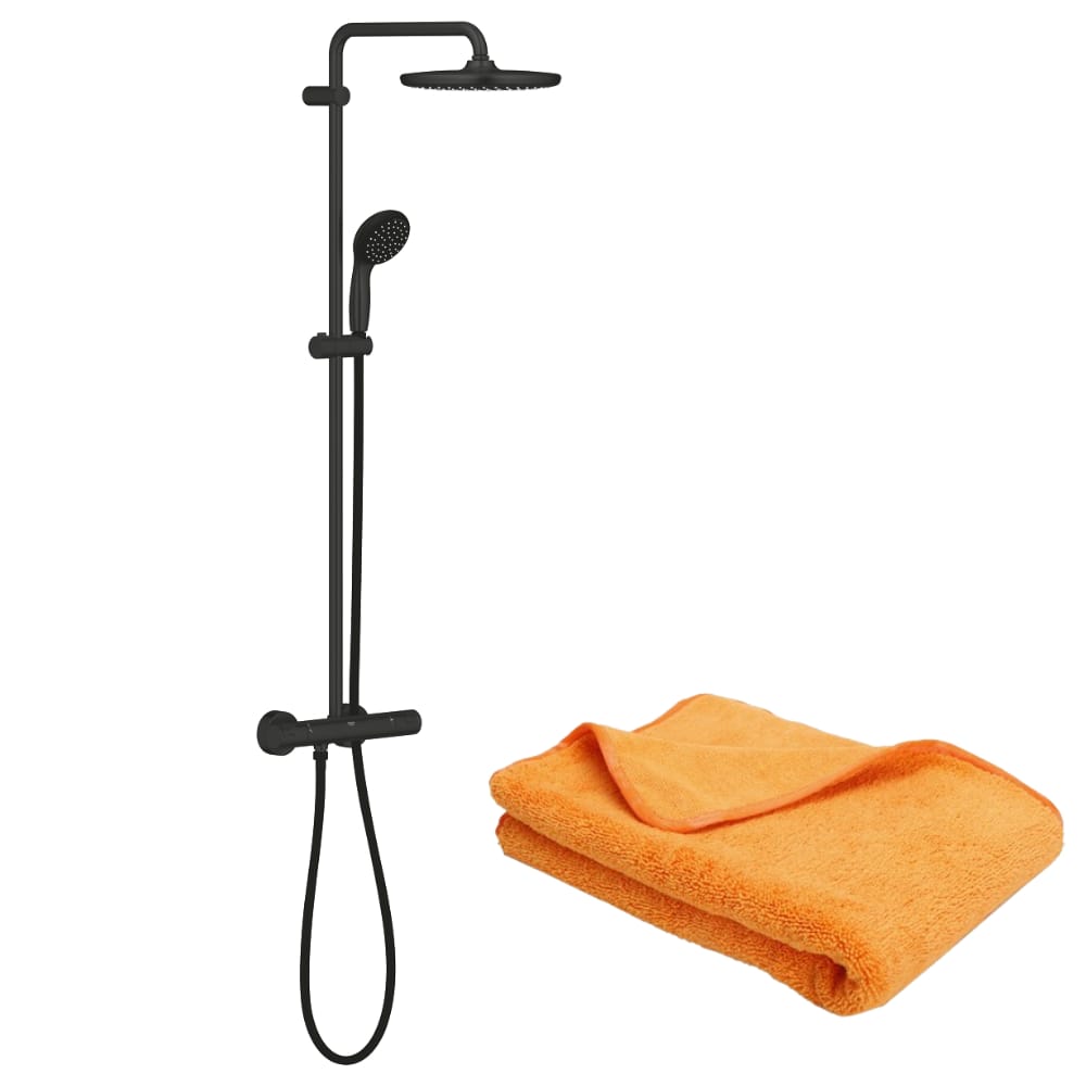 GROHE Vitalio Start System 250 columna de ducha termostatica negro microfibra Leroy Merlin