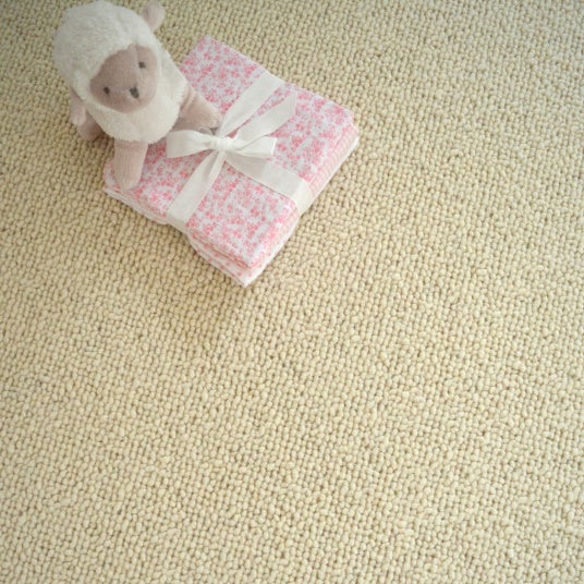 Moquette pure laine vierge bouclée - Latoon - Ecru - Rouleau de 4m x 5m - 2