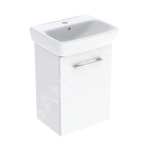 Armoire Salle De Bain Pour Machine à Laver - Meuble Rangement Blanc Brillant 64x30x180 Cm - 4 Étagères