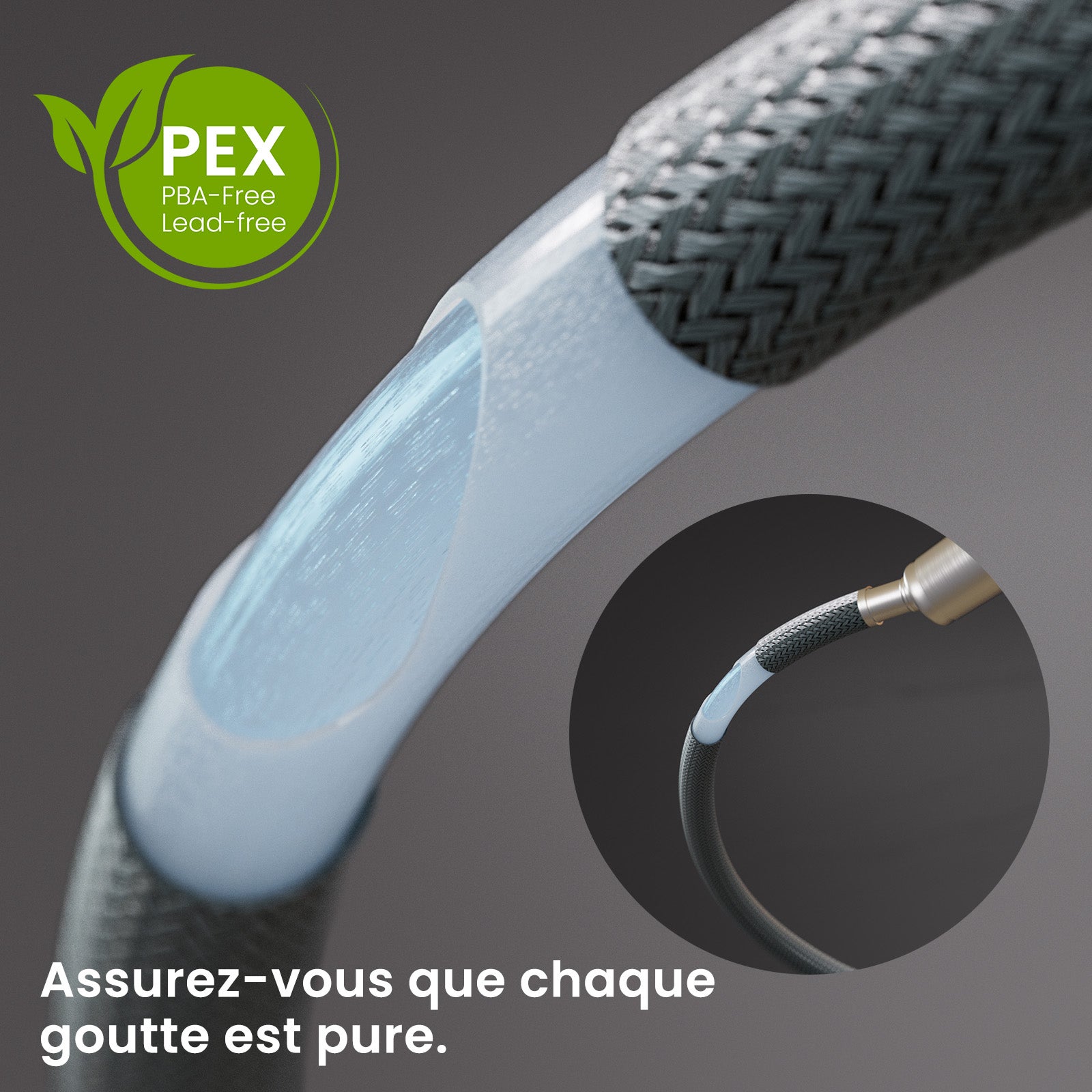 Mitigeur de Cuisine avec Douchette Extractible, Robinet de Cuisine en Inox, Robinet Douchette pour Cuisine Noir - 9