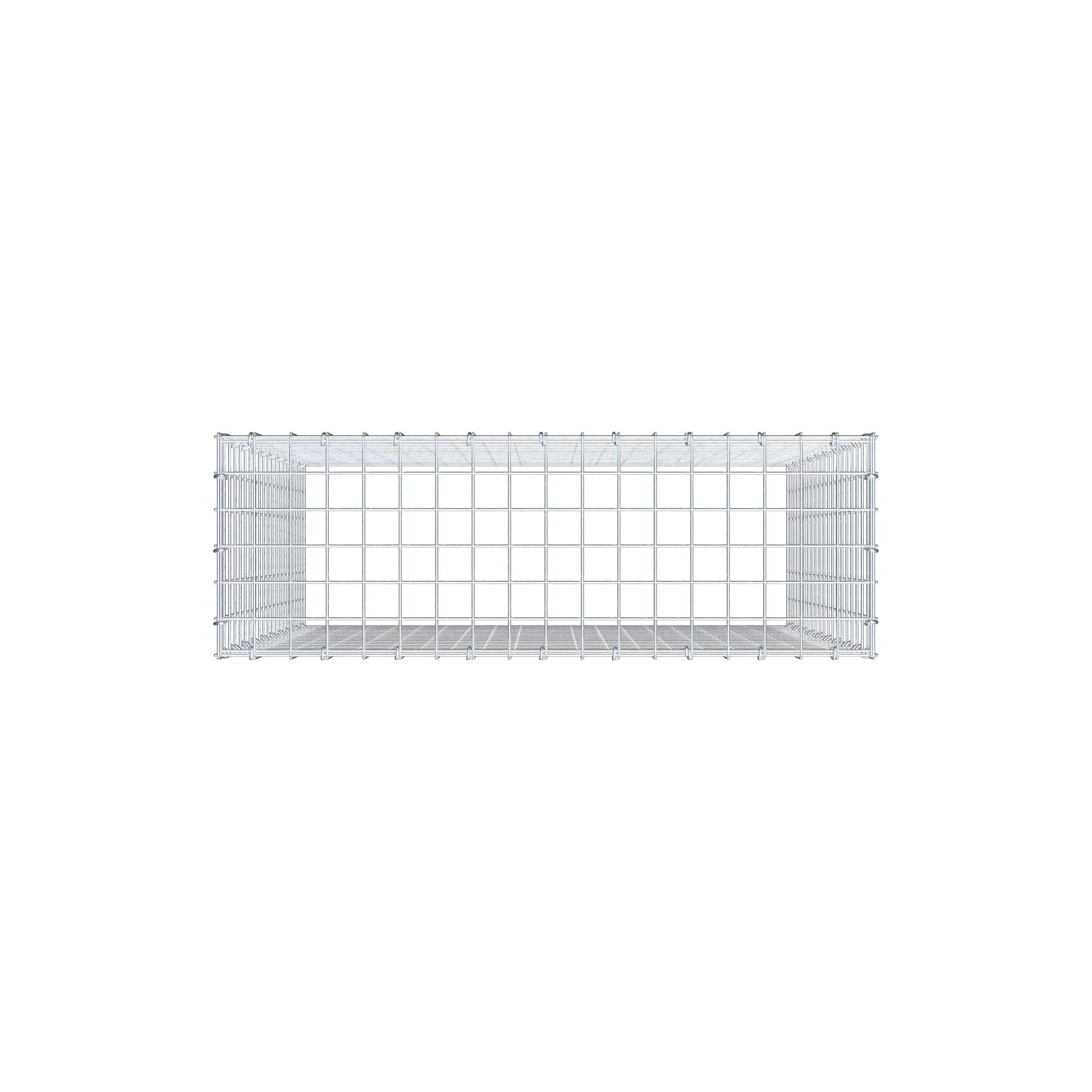 Gavión para apilar en acero galvanizado 100x90x30cm (LxAxP), malla 5 x 5cm, Anillo en C, sin rejilla inferior - 8