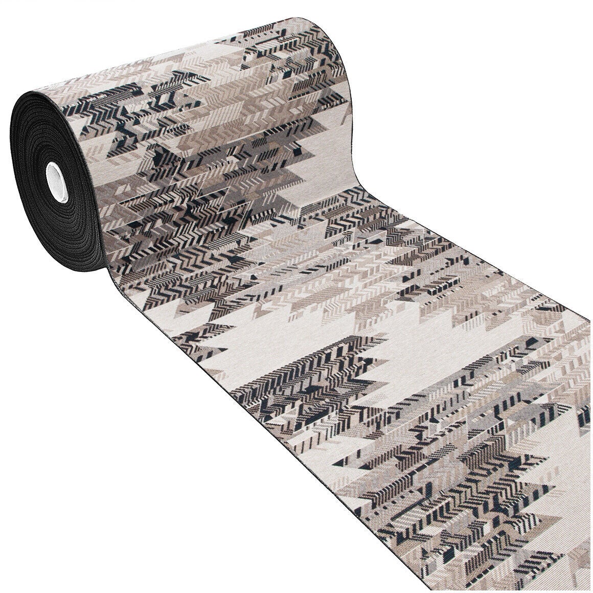 Alfombra de cocina 54x140 cm tejido plano gobelin tela corredor base antideslizante étnico gris