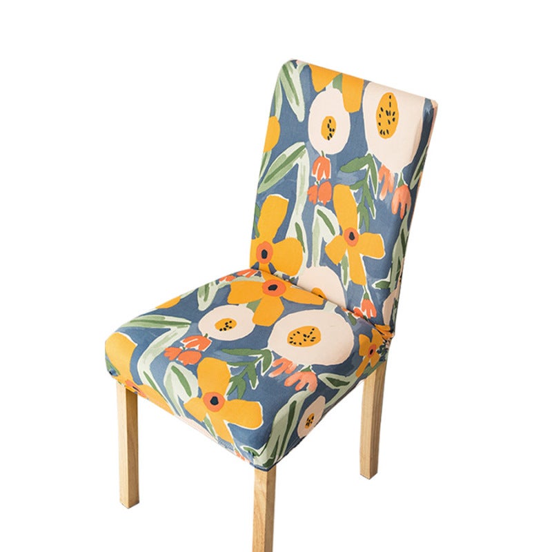 Housse chaise imprimée universelle élastique 4 saisons, dossier intégré – Sunseeker Yan, épaissi. - 5