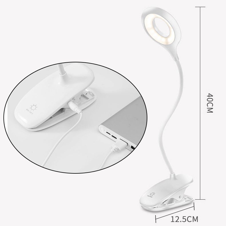 Lampe de bureau sans fil, lampe de table LED rechargeable, lampe de lecture à intensité variable, lampe à pince, veilleuse, 3 températures de couleur - 5
